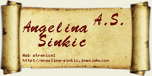 Angelina Sinkić vizit kartica